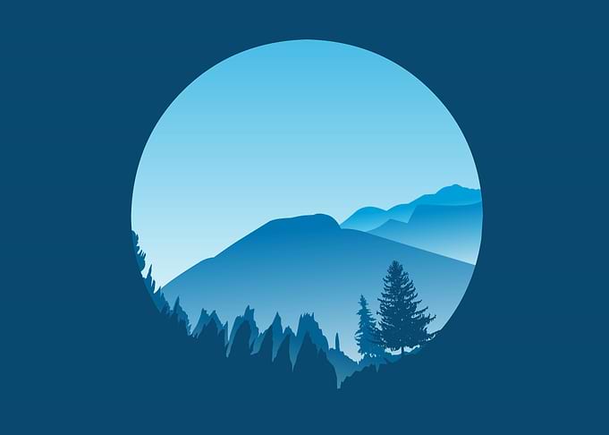 Blue Mountain Landscape