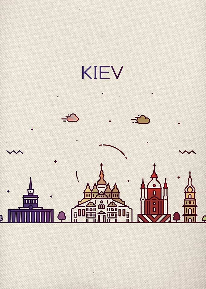 Kiev Ukraine City Skyline