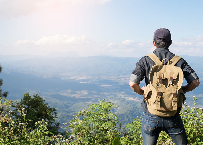 Man Traveler with map