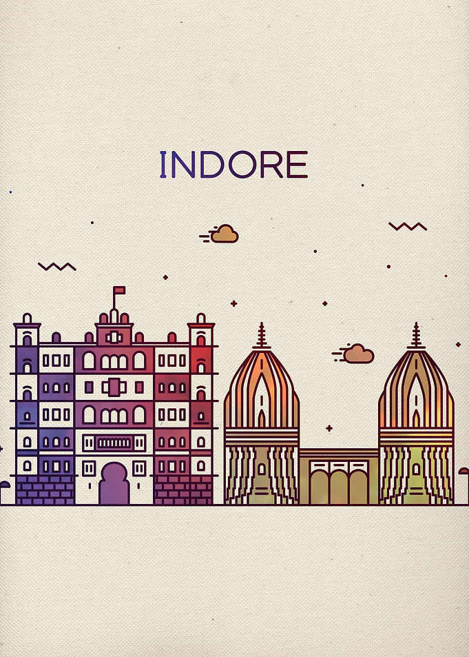 Indore India City Skyline