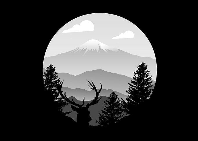 Grey Mountain Landscape