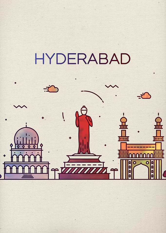 Hyderabad City Skyline Art