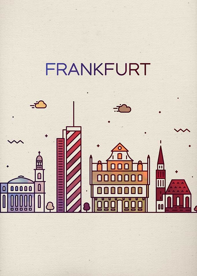 Frankfurt City Skyline Art