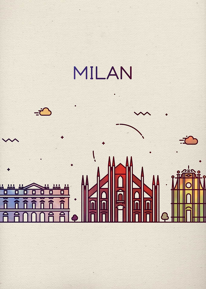 Milan Italy City Skyline