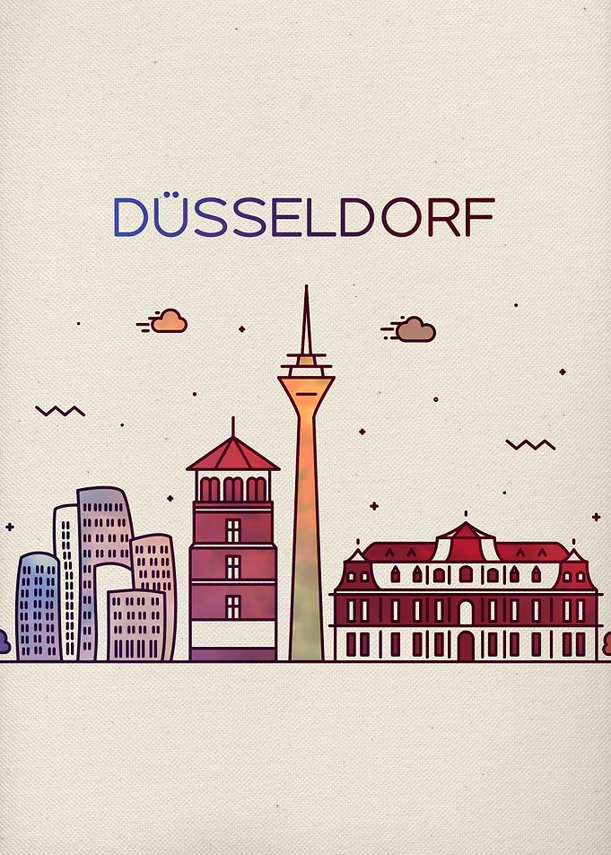 Dusseldorf City Skyline