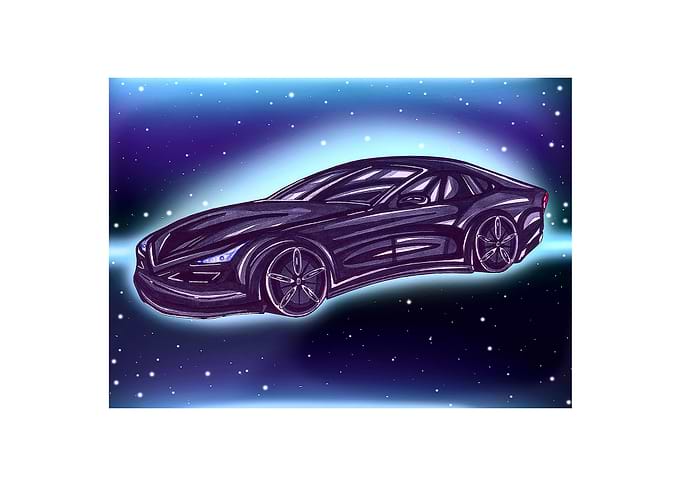 Car in space