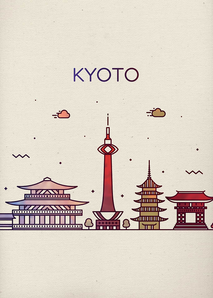 Kyoto Japan City Skyline