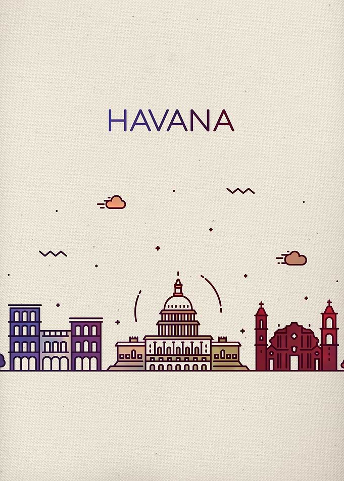 Havana Cuba City Skyline