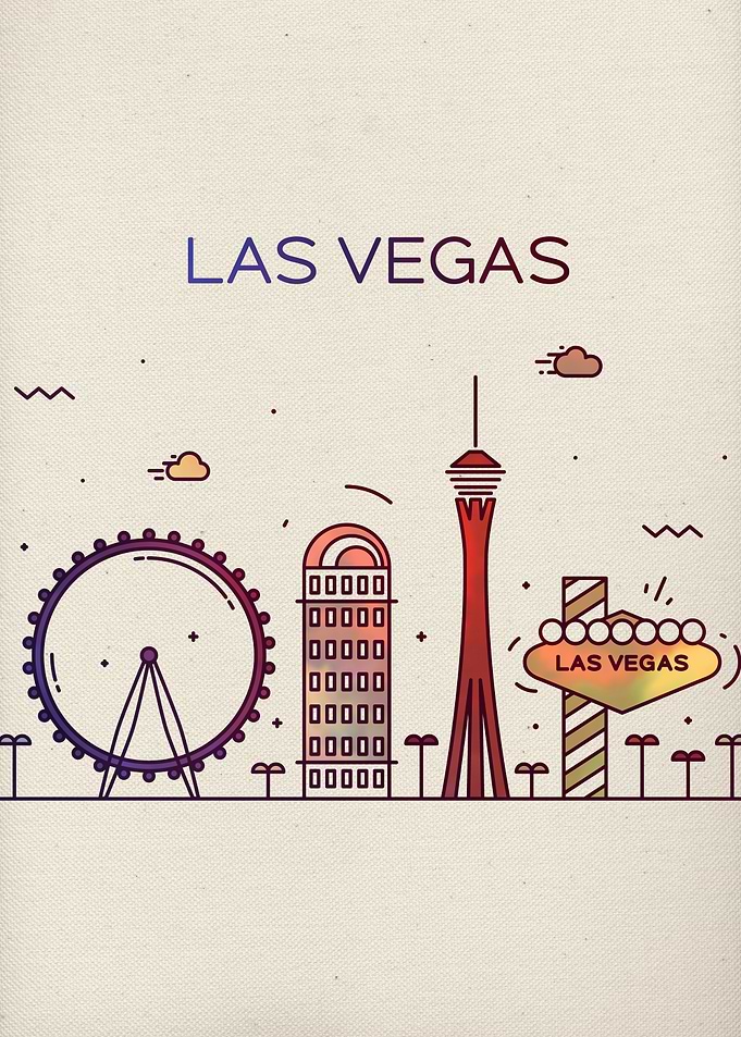 Las Vegas City Skyline Art