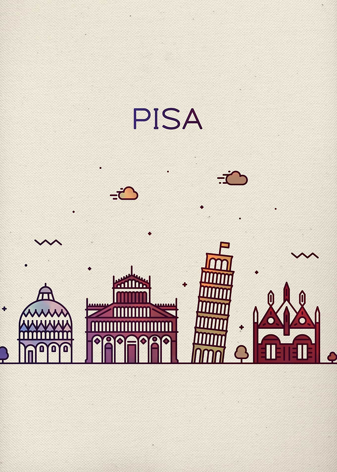 Pisa Italy City Skyline