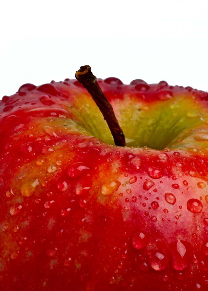 Red Apple On White