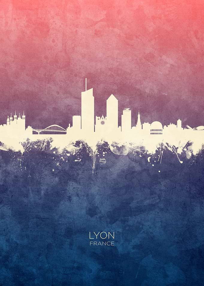 Lyon France Skyline