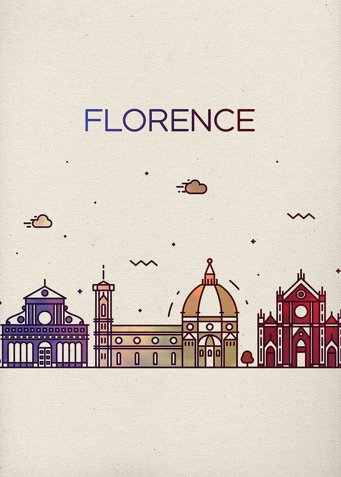 Florence Italy Skyline Art