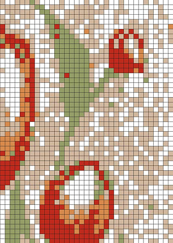 Tulips Pixel Art Part 1