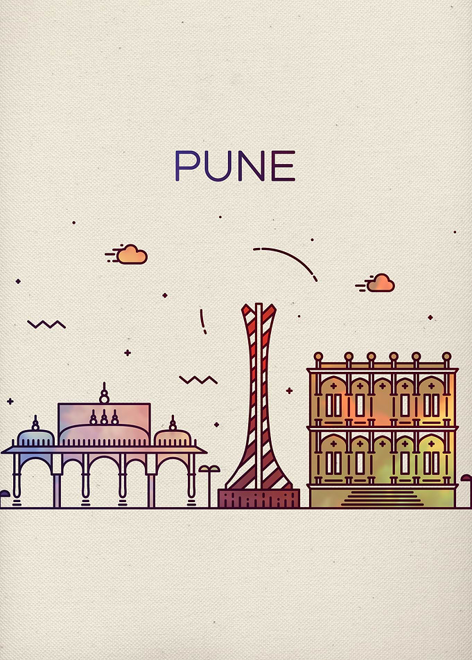 Pune India City Skyline