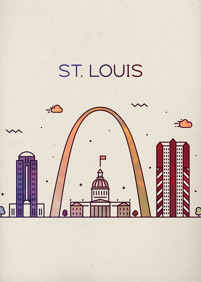 St Louis City Skyline Art