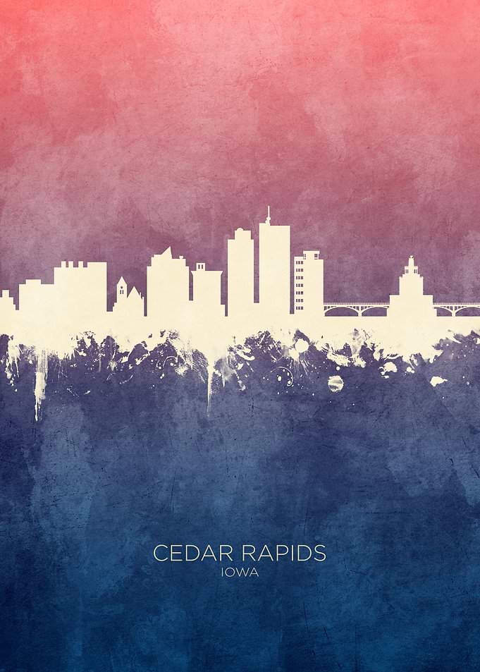 Cedar Rapids Iowa Skyline