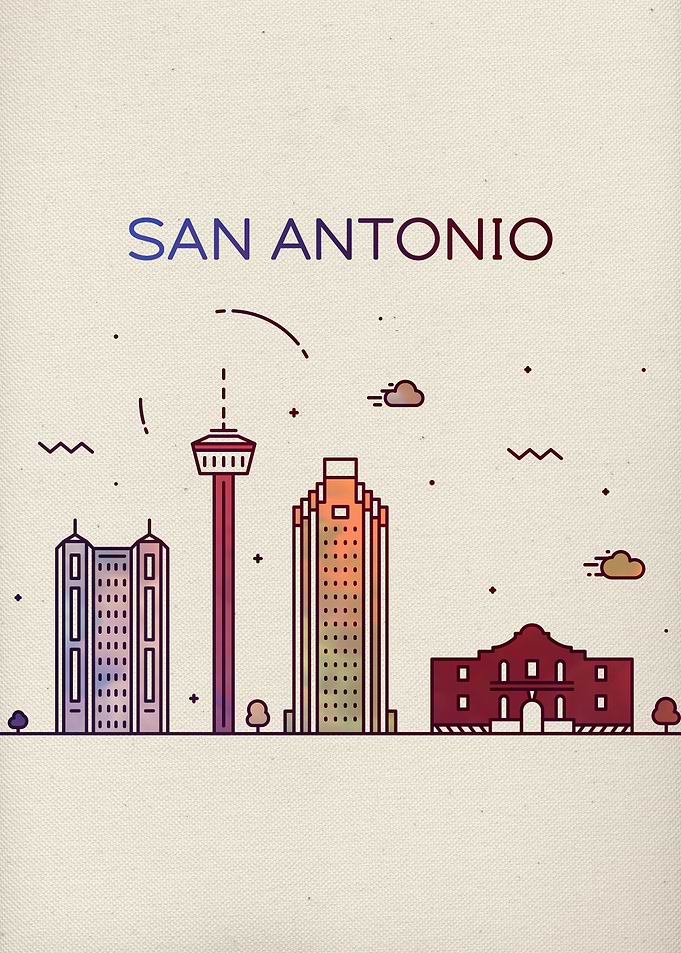 San Antonio City Skyline
