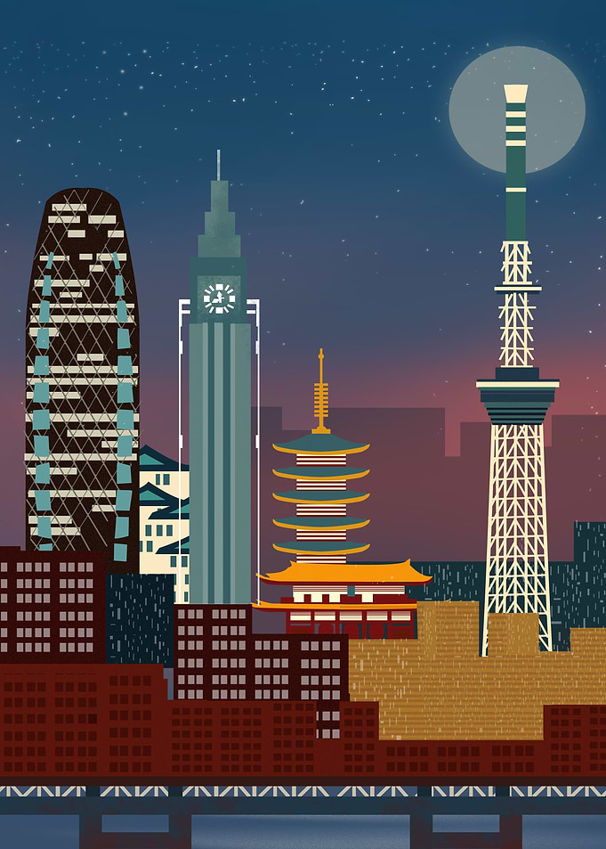 Tokyo City Skyline Japan