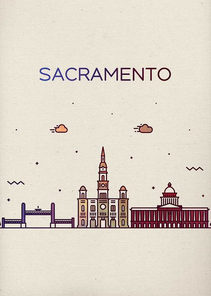 Sacramento City Skyline