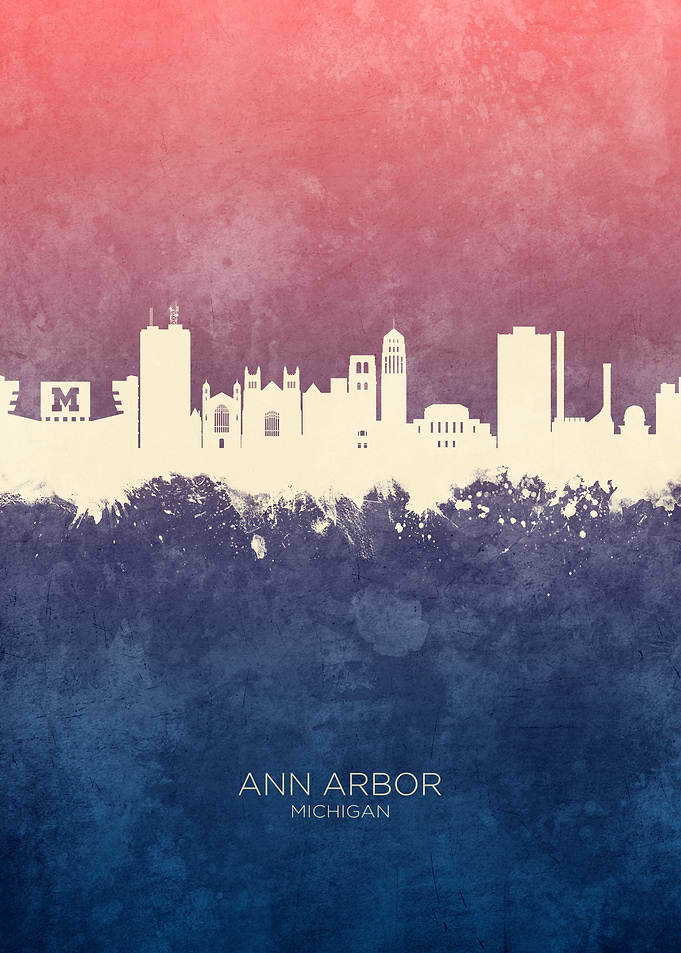 Ann Arbor Michigan Skyline