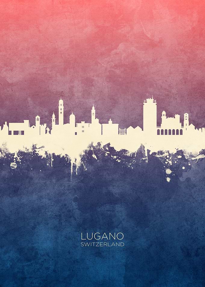 Lugano Switzerland Skyline