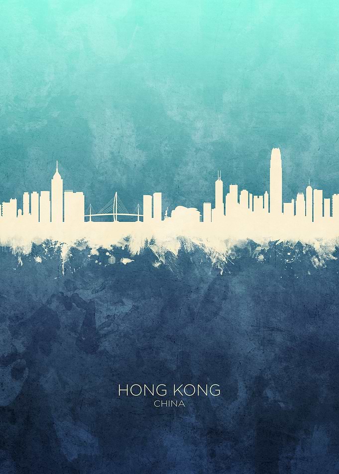 Hong Kong China Skyline
