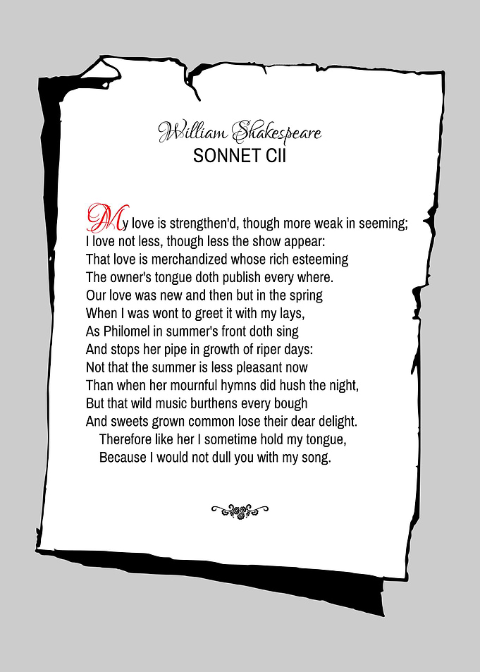 Shakespeare Sonnet 102