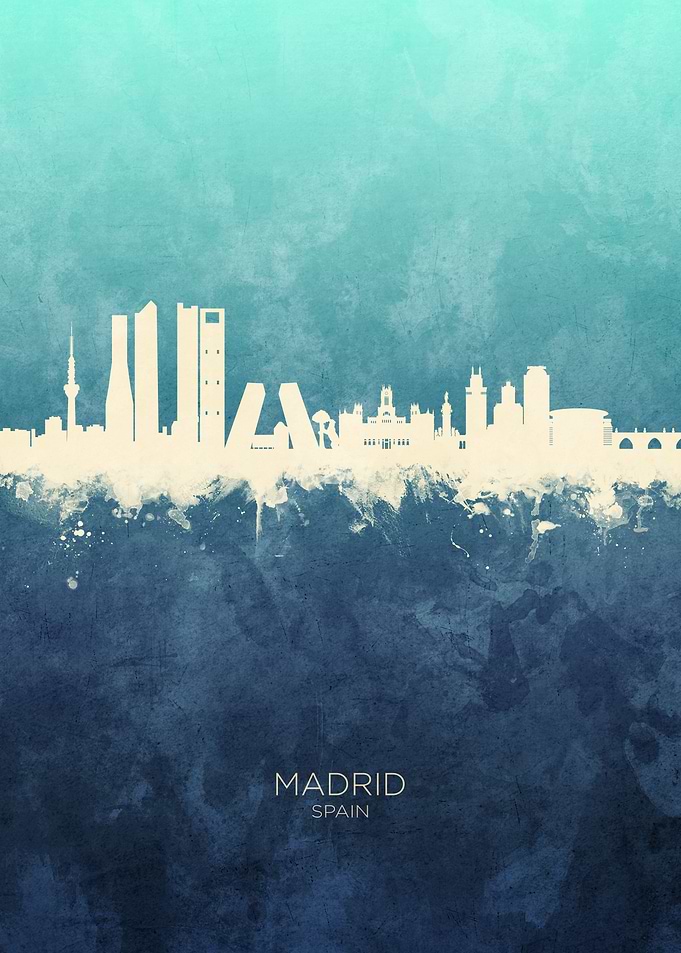 Madrid Spain Skyline