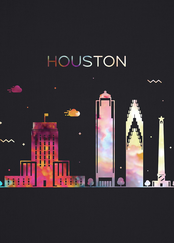 Houston Texas City Skyline