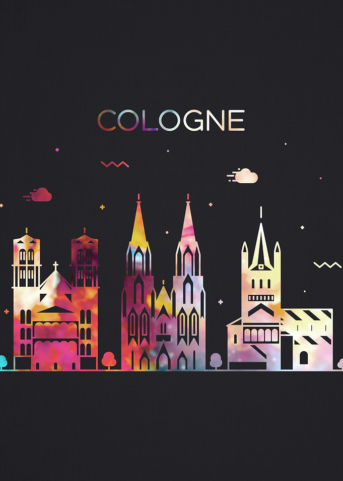Cologne City Skyline Art