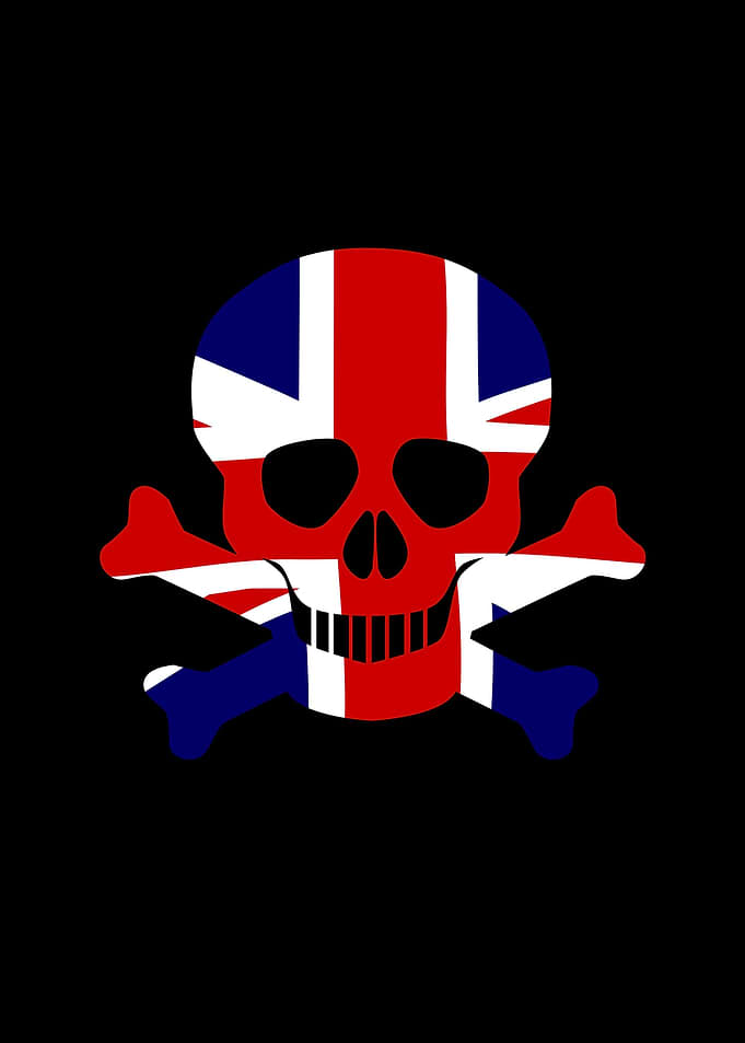 Union Jack Skull and Cross