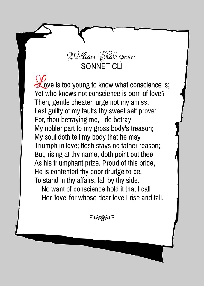Shakespeare Sonnet 151