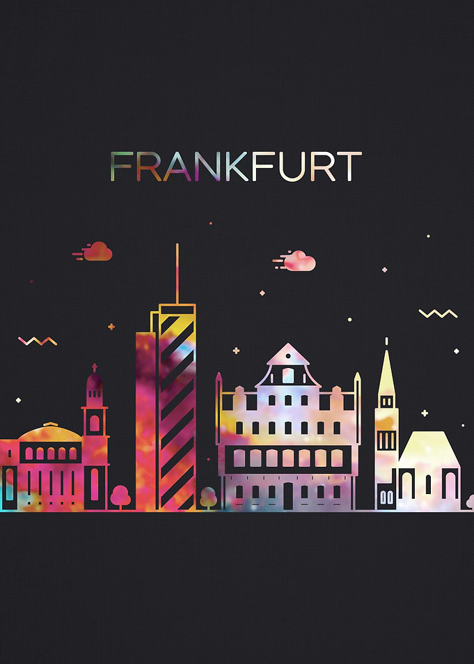 Frankfurt City Skyline Art