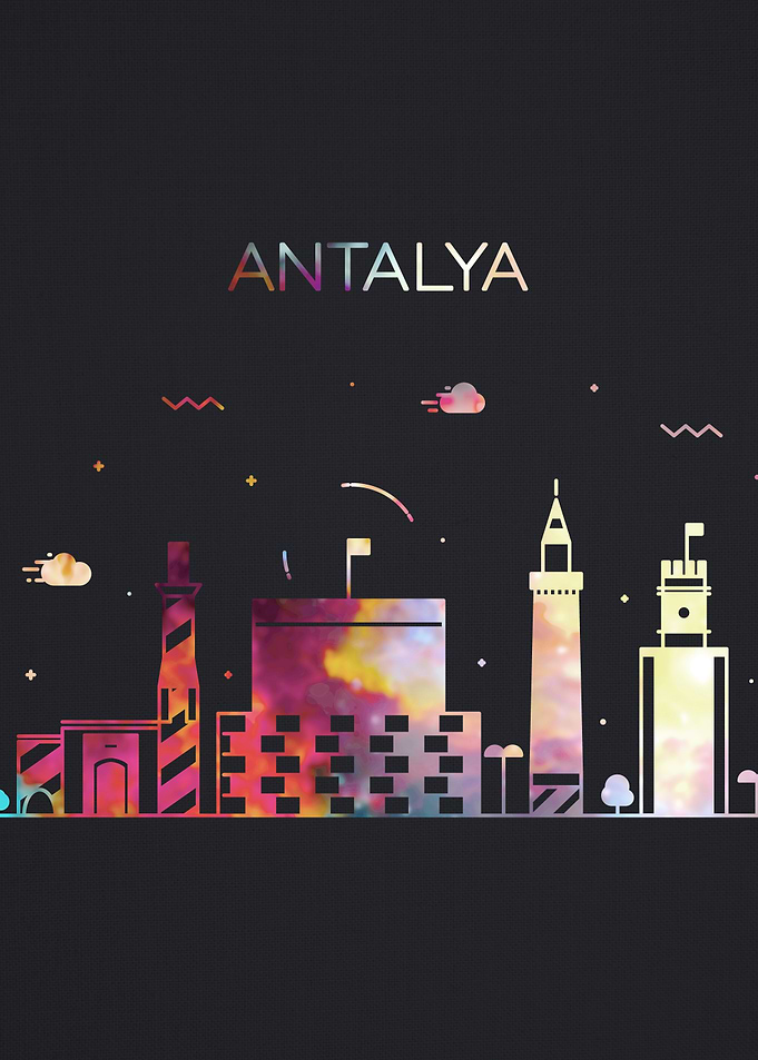 Antalya City Skyline Art