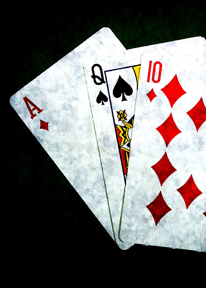 Blackjack 21 Ace Queen Ten