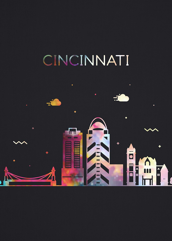 Cincinnati City Skyline