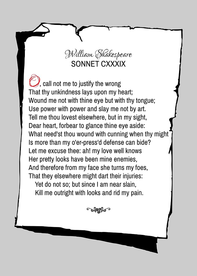 Shakespeare Sonnet 139