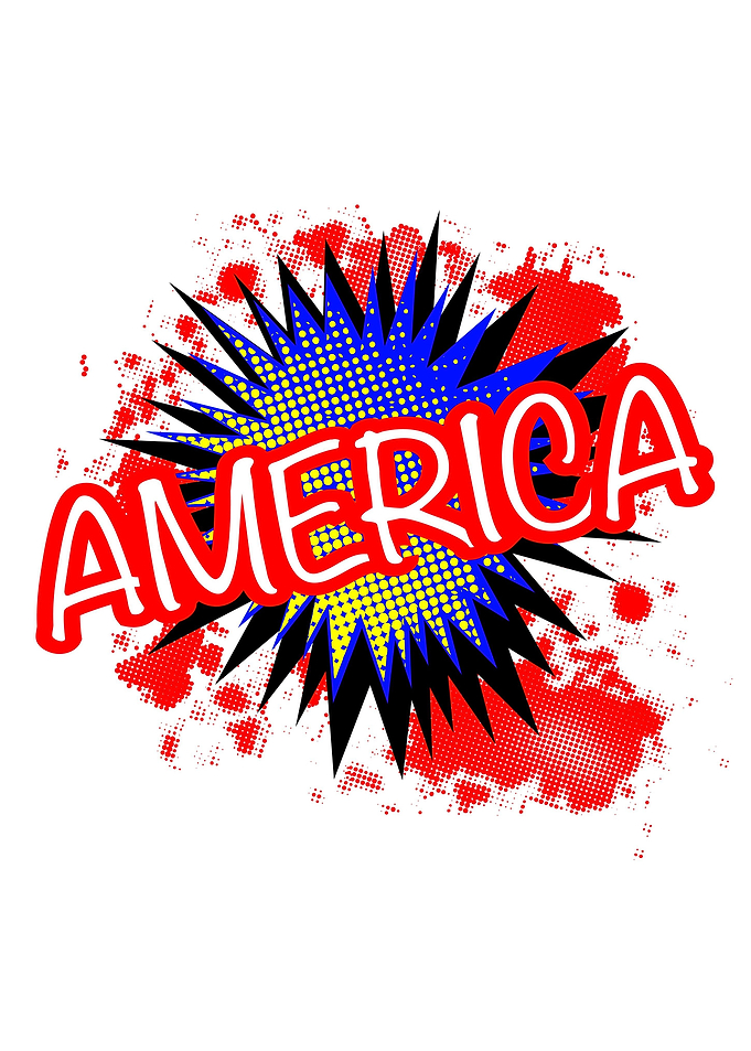America Cartoon Exclamati