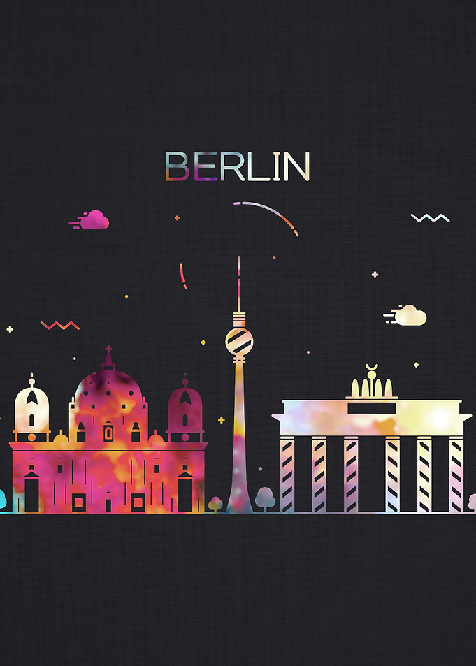 Berlin City Skyline Art