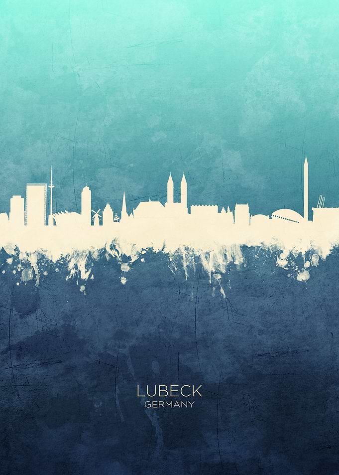 Lubeck Germany Skyline