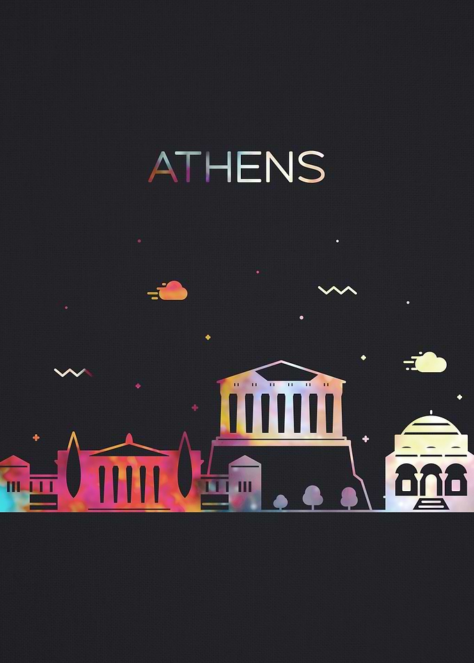 Athens Greece City Skyline