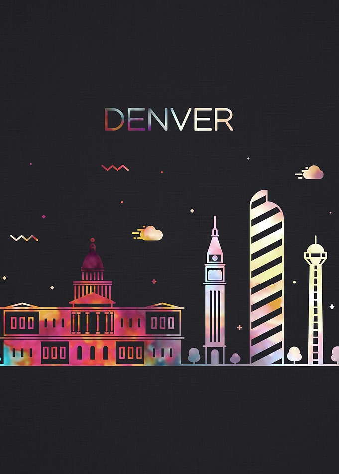 Denver City Skyline Art