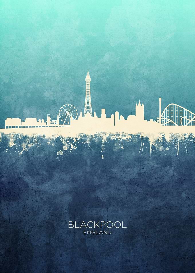 Blackpool England Skyline