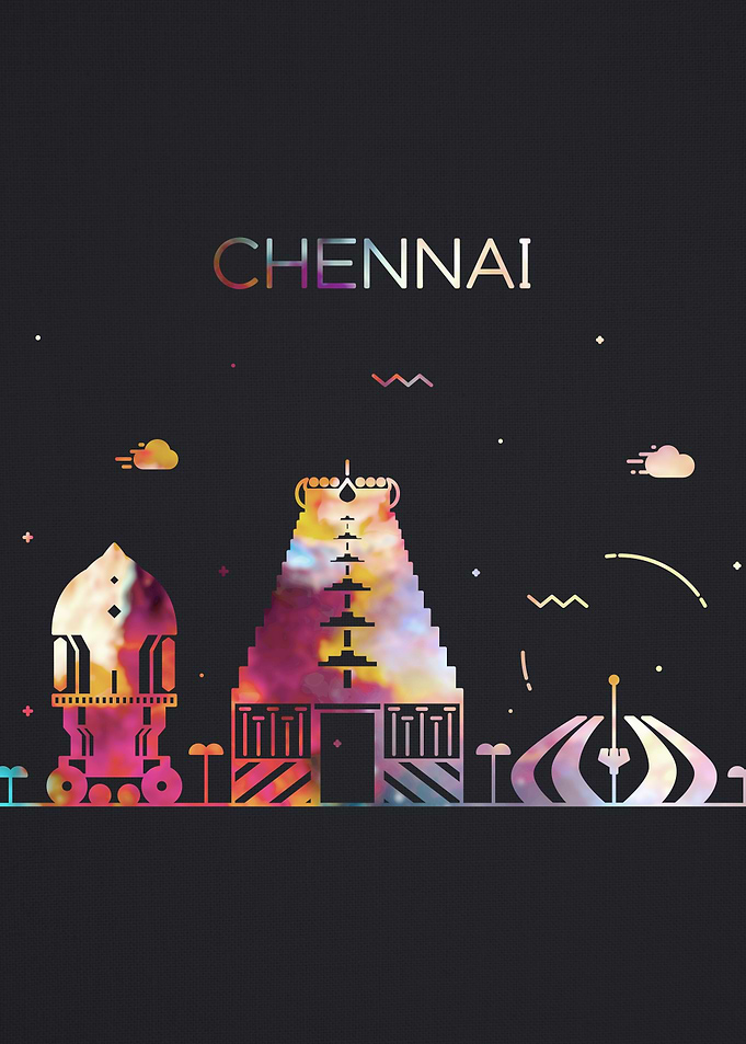 Chennai India City Skyline