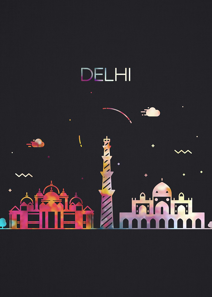 Delhi India City Skyline
