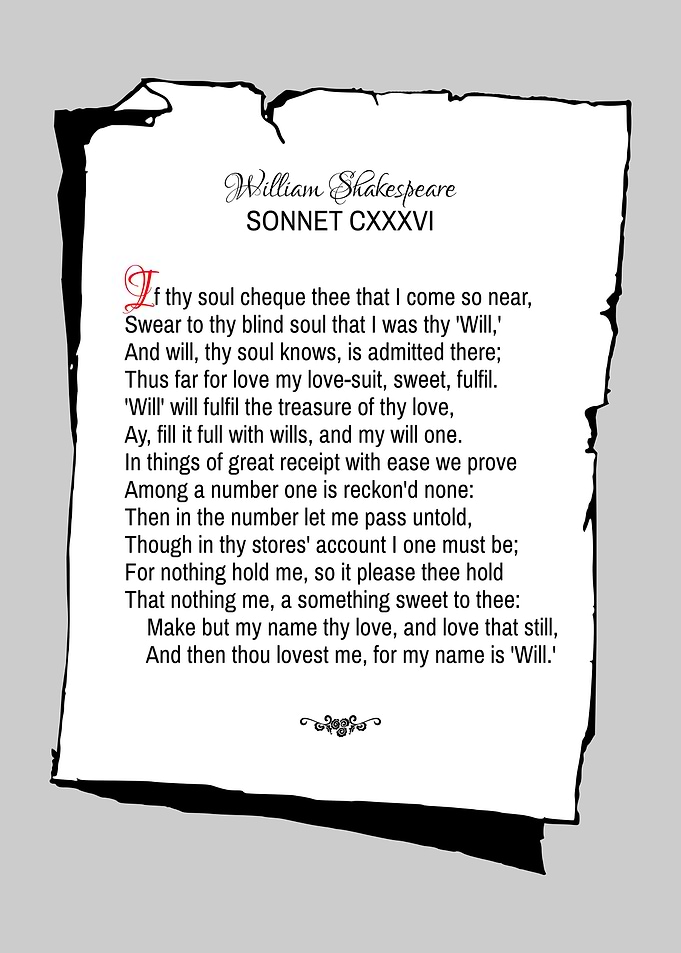 Shakespeare Sonnet 136