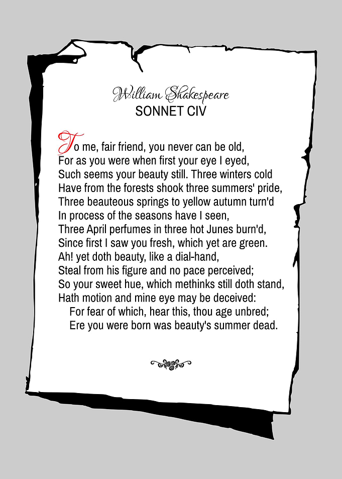 Shakespeare Sonnet 104