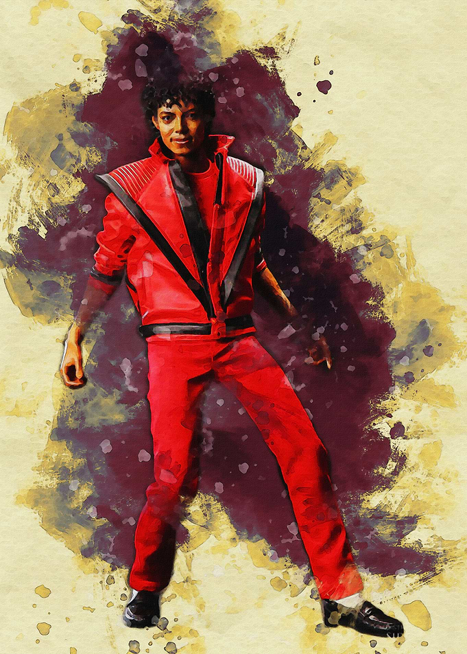 MJ in video clip Thriller