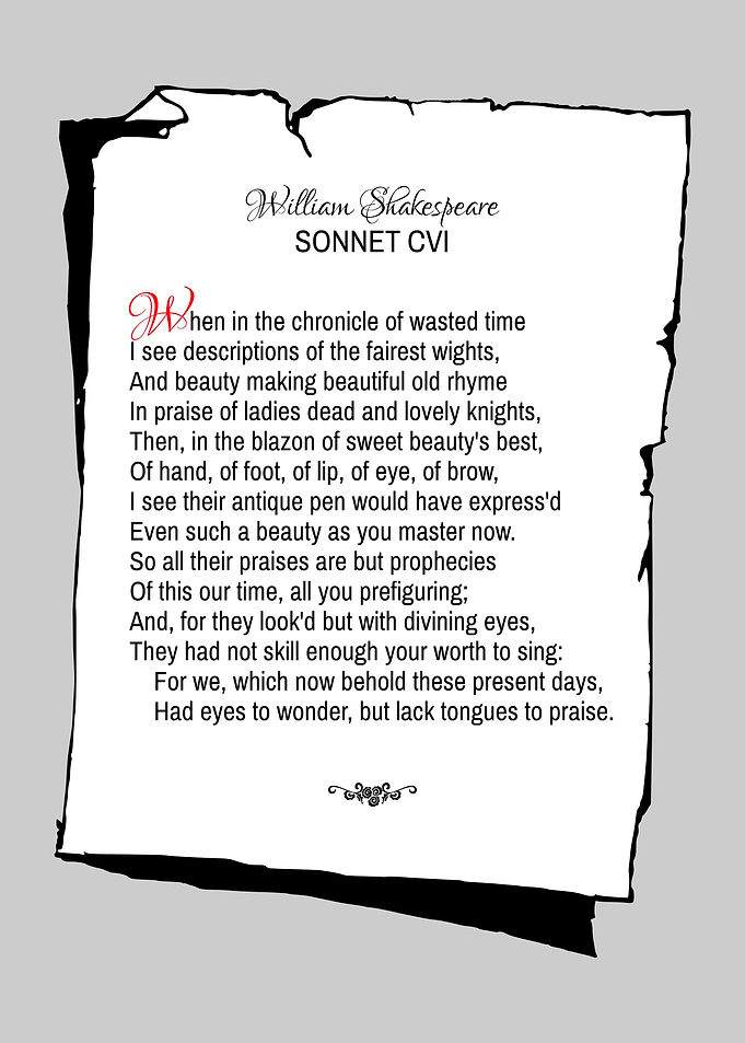 Shakespeare Sonnet 106